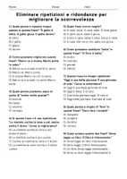 anteprima - Quiz - Eliminare ripetizioni e ridondanze per migliorare la scorrevolezza - Quiz - Pagina 1
