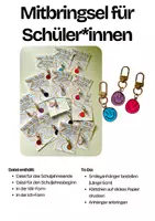 Vorschau - Mal- und Bastelvorlagen - Geschenk Abschied Begrüßung Smiley Schlüsselanhänger - Deckblatt