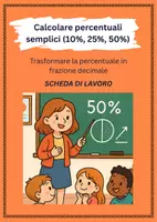 anteprima - Esercizi - Trasformare la percentuale in frazione decimale - Pagina di copertina