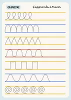 Aperçu - Feuilles d'exercices - Graphisme Maternelle Tracer Lignes et Courbes - Page de couverture