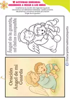 Vista previa - Manualidades / Dibujos para colorear - 2Mi Angel de la Guarda" Colorea, canta y reza con tu angelito de la guarda - página 1