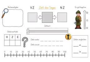Vorschau - Arbeitsblätter - Zahl des Tages - ZR 100 - Seite 2