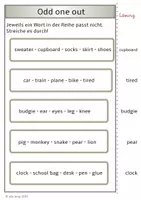 Vorschau - Arbeitsblätter - 4 Englisch-Materialien: "odd one out" "footprints", "Do you know the words?" und "Interessante Informationen zur englischen Sprache"" - Seite 3