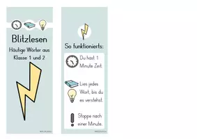 Vorschau - Spiele - Üben Klasse 1 Fit für Klasse 2 | Blitzlesen Lesefächer - Wichtige Wörter - Seite 3