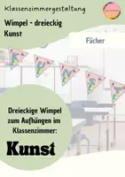 Vorschau - Poster - Klassenzimmergestaltung - Wimpel Kunst - Deckblatt