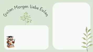 Vorschau - Präsentationen/Tafelbilder - Begrüßungsbild Klassentier Eule (Digitale Tafel) - Seite 1