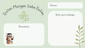 Vorschau - Präsentationen/Tafelbilder - Begrüßungsbild Klassentier Eule (Digitale Tafel) - Seite 3