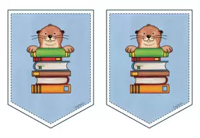Vorschau - Poster - Leseecke - Wimpelkette und Regelschilder (Otterversion) - Seite 1