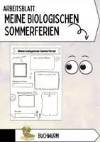 Vorschau - Arbeitsblätter - Arbeitsblatt: SOMMERFERIEN BIOLOGISCH - Deckblatt
