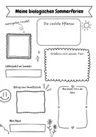 Vorschau - Arbeitsblätter - Arbeitsblatt: SOMMERFERIEN BIOLOGISCH - Seite 1
