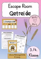 Vorschau - Arbeitsblätter - Getreide Escape Room Sachunterricht Klasse 3 & 4 - Deckblatt