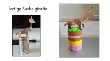 Vorschau - Stundenentwürfe - Kurbeltier werken - Dosentier mit beweglichem Hals und Kopf - Seite 1