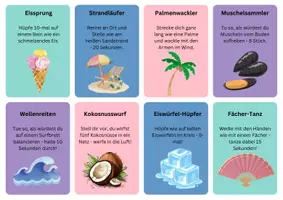 Vorschau - Spiele - Sommer-Action-Karten für Kinder - Deckblatt