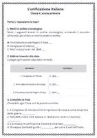 anteprima - Esercizi - L´unificazione italiana - Scheda di lavoro - Pagina 1