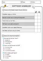 Vorschau - Arbeitsblätter - Ägyptische Wandbilder Arbeitsblätter mit Fragen + Lösungen AB - Seite 2
