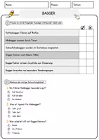 Vorschau - Arbeitsblätter - Bagger Arbeitsblätter mit Fragen + Lösungen AB - Seite 2