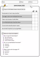 Vorschau - Arbeitsblätter - Barockmalerei Arbeitsblätter mit Fragen + Lösungen AB - Seite 2