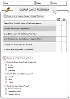 Vorschau - Arbeitsblätter - Caspar David Friedrich Arbeitsblätter mit Fragen + Lösungen AB - Seite 2