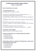 anteprima - Esercizi - L´unificazione d´Italia - Figure chiave - Scheda di lavoro - Pagina 1