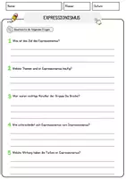 Vorschau - Arbeitsblätter - Expressionismus Arbeitsblätter mit Fragen + Lösungen AB - Seite 3