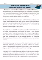 Vorschau - Arbeitsblätter - Kreuzfahrten im Fokus – Kritische Auseinandersetzung mit Kreuzfahrttourismus & seinen Folgen - Deckblatt