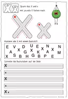 Vorschau - Arbeitsblätter - Buchstabe X x / Buchstabeneinführung - Seite 2