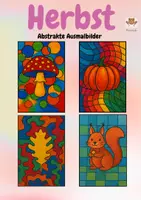 Vorschau - Mal- und Bastelvorlagen - Herbst Abstrakte Ausmalbilder (Kunst Vertretung) - Deckblatt