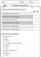 Vorschau - Arbeitsblätter - Gotische Architektur Arbeitsblätter mit Fragen + Lösungen AB - Seite 2