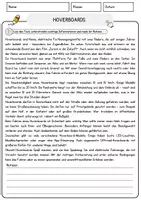 Vorschau - Arbeitsblätter - Hoverboards Arbeitsblätter mit Fragen + Lösungen AB - Seite 1