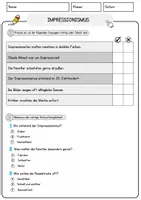 Vorschau - Arbeitsblätter - Impressionismus Arbeitsblätter mit Fragen + Lösungen AB - Seite 2