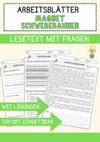 Vorschau - Arbeitsblätter - Magnetschwebebahnen Arbeitsblätter mit Fragen + Lösungen AB - Deckblatt