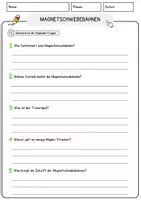 Vorschau - Arbeitsblätter - Magnetschwebebahnen Arbeitsblätter mit Fragen + Lösungen AB - Seite 3