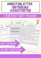 Vorschau - Arbeitsblätter - Notbremsassistenten Arbeitsblätter mit Fragen + Lösungen AB - Deckblatt
