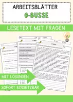 Vorschau - Arbeitsblätter - O-Busse Arbeitsblätter mit Fragen + Lösungen AB - Deckblatt