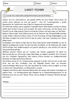 Vorschau - Arbeitsblätter - U-Boot-Technik Arbeitsblätter mit Fragen + Lösungen AB - Seite 1
