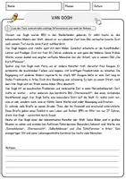 Vorschau - Arbeitsblätter - Van Gogh Arbeitsblätter mit Fragen + Lösungen AB - Seite 1