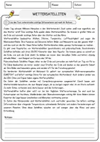 Vorschau - Arbeitsblätter - Wettersatelliten Arbeitsblätter mit Fragen + Lösungen AB - Seite 1