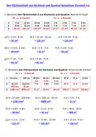 Vorschau - Arbeitsblätter - Flächeninhalt von Rechteck und Quadrat (Anwendung der Formel) - Seite 3