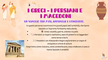 anteprima - Schede informative - I GRECI-MACEDONI-PERSIANI. UN VIAGGIO TRA MITI, BATTAGLIE E CONQUISTE. - Pagina di copertina