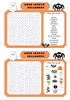 Voorbeeld - Early finishers - word search - crossword- halloween - Voorblad