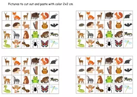 Vorschau - Mal- und Bastelvorlagen - Vokabelbilder Forest animals - Bildkarten Englisch - Seite 2