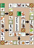 Vorschau - Arbeitsblätter - Boardgame: Forest animals | Brettspiel Englisch - Seite 1