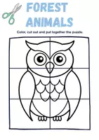 Vorschau - Mal- und Bastelvorlagen - Cut & Glue: Forest animals - Englisch - Seite 2
