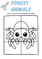 Vorschau - Mal- und Bastelvorlagen - Cut & Glue: Forest animals - Englisch - Seite 3