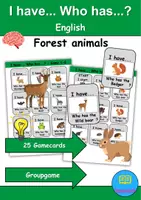 Vorschau - Spiele - I have... Who has...? (Forest animals) Ich habe, wer hat? Englisch - Deckblatt
