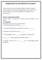 anteprima - Schede informative - Organizzare la narrazione in tre parti - Pagina 1
