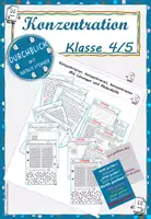 Vorschau - Unterrichtsreihen - Konzentrieren,konzentrieren,konzentrieren Kl. 4,5 - Deckblatt