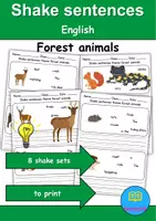 Vorschau - Unterrichtsreihen - Schüttelsätze / Jumbled Sentences: Forest animals - Englisch - Deckblatt