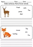 Vorschau - Unterrichtsreihen - Schüttelsätze / Jumbled Sentences: Forest animals - Englisch - Seite 1