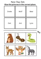 Vorschau - Unterrichtsreihen - Match words & stick on: Forest animals - Englisch (Schneiden und Kleben) - Seite 3